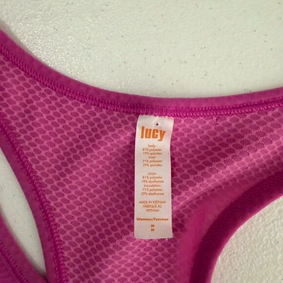 Lucy Tank Top Women's Medium Purple Round Neck Athletic Active Shirt - Picture 6 of 7